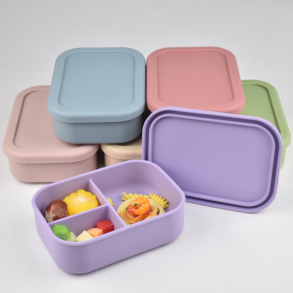 Baby Food In Jars - 3 Bölmeli Gıda Sınıfı Silikon Bento