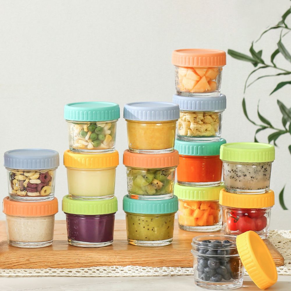 Baby Food In Jars - 6 adet cam bebek maması kavanozu
